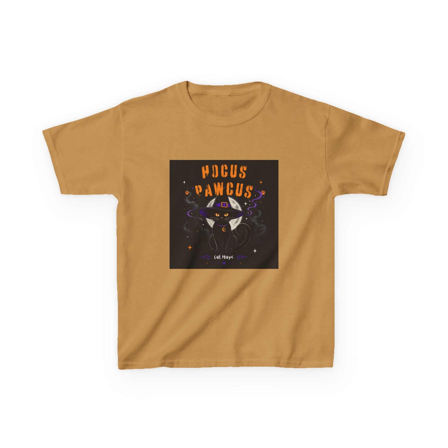 Hocus Pawcus Kids T‑Shirt — Cute Witch Cat Halloween