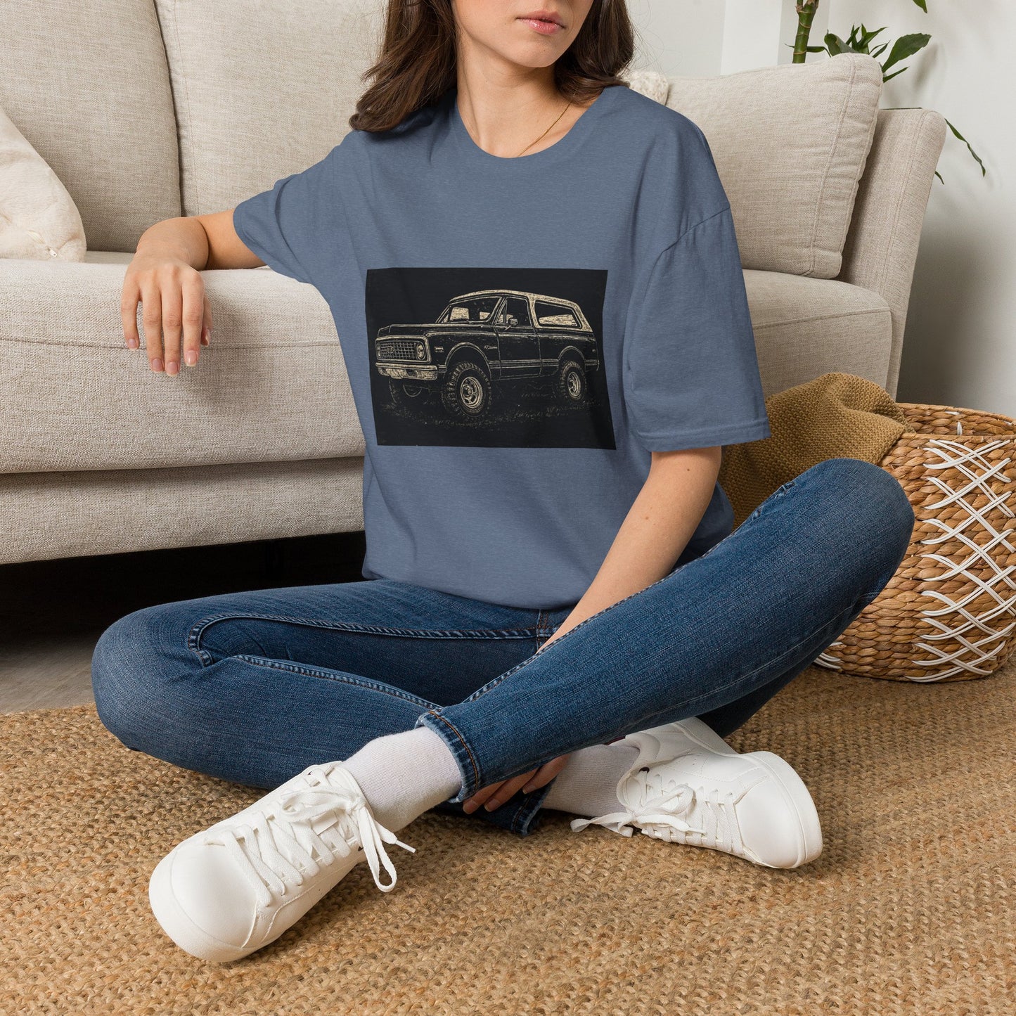 Vintage Truck w Topper Illustration T-Shirt