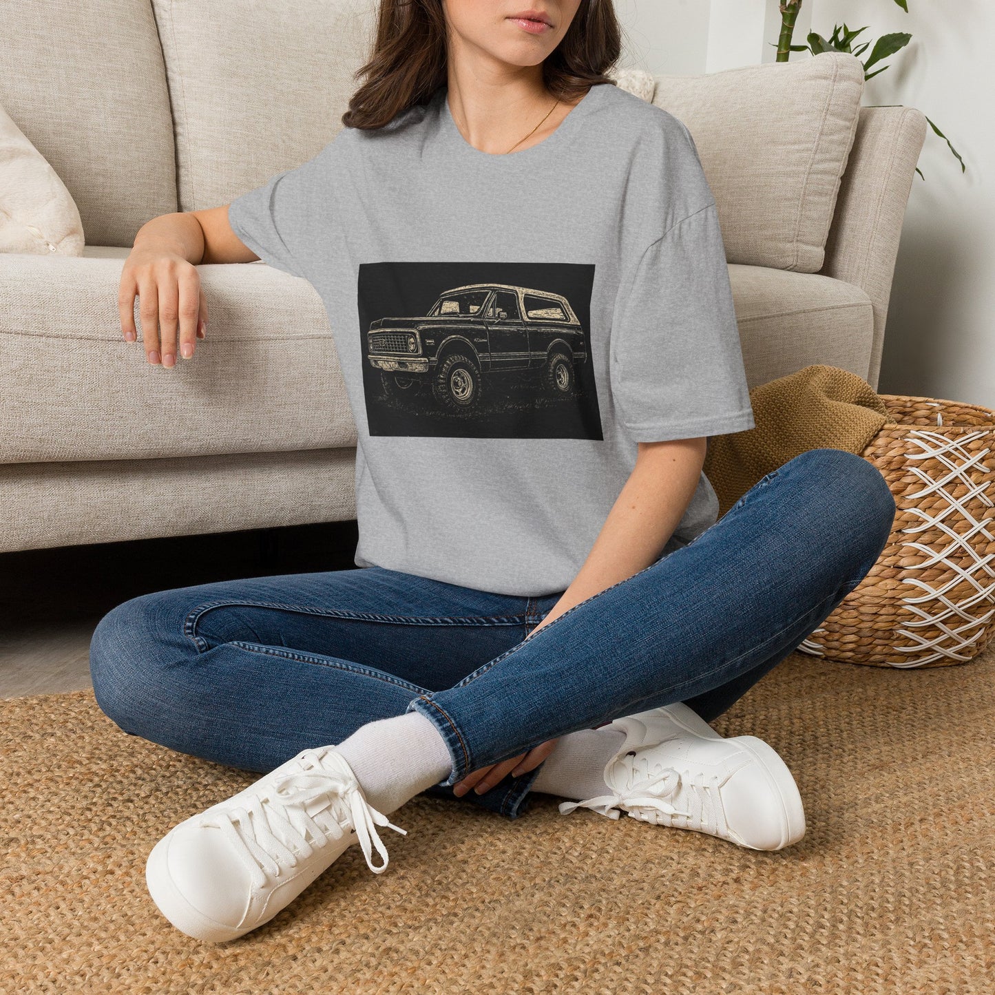 Vintage Truck w Topper Illustration T-Shirt