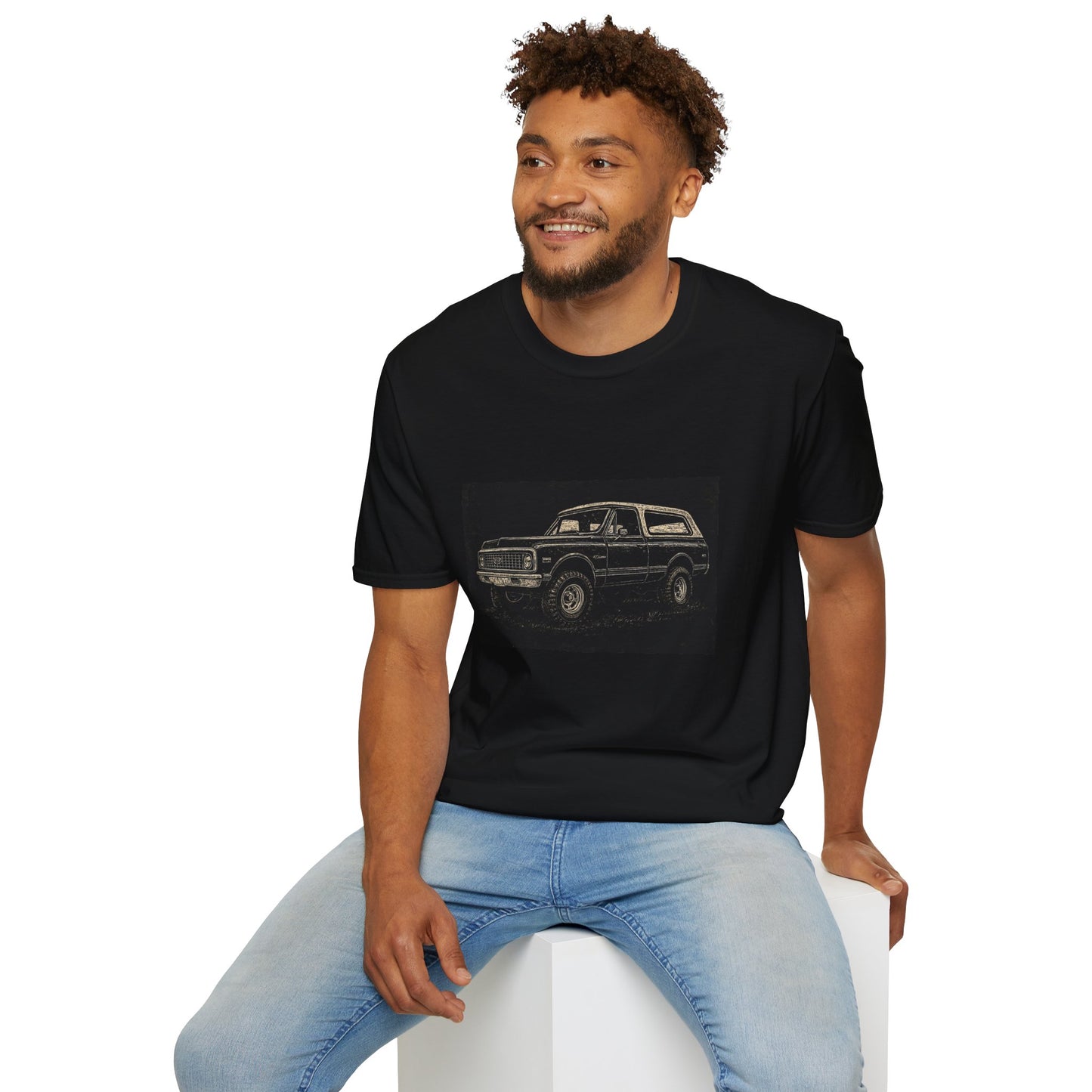 Vintage Truck w Topper Illustration T-Shirt