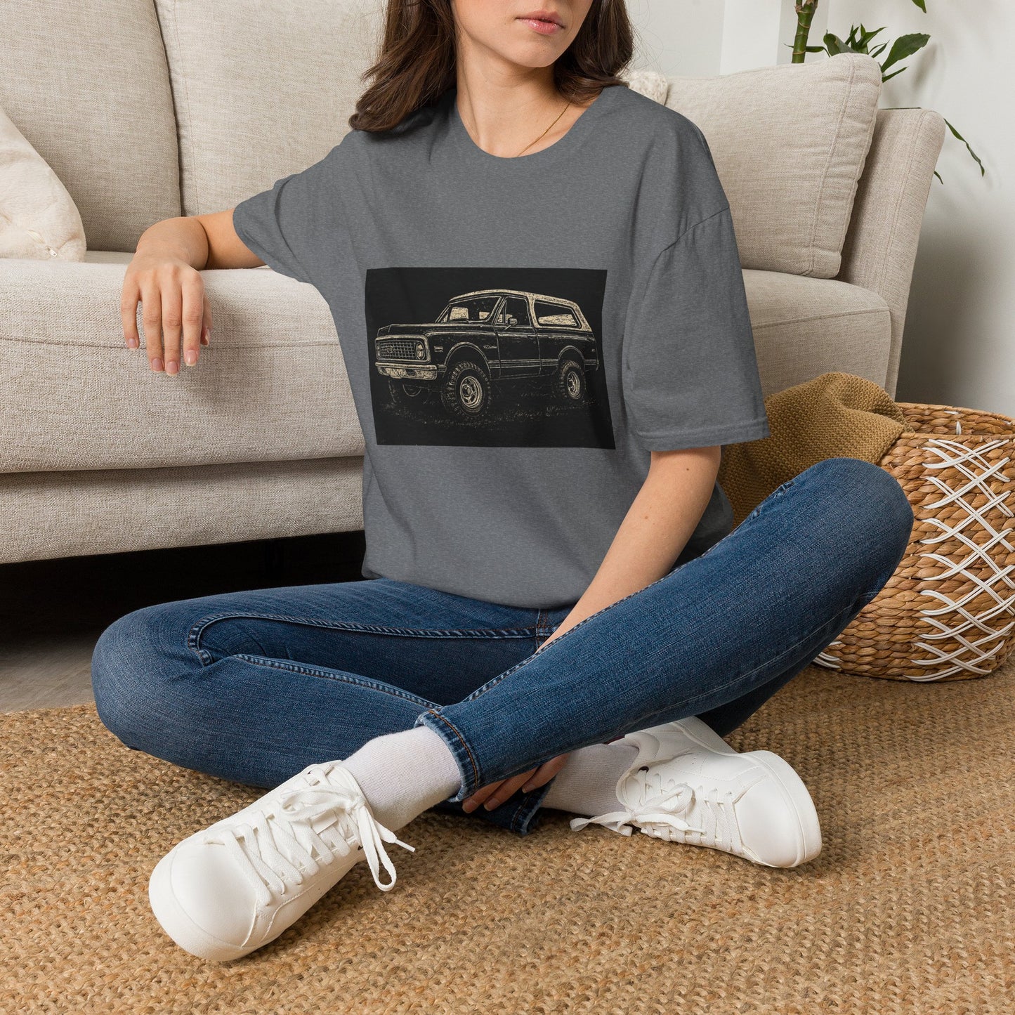 Vintage Truck w Topper Illustration T-Shirt