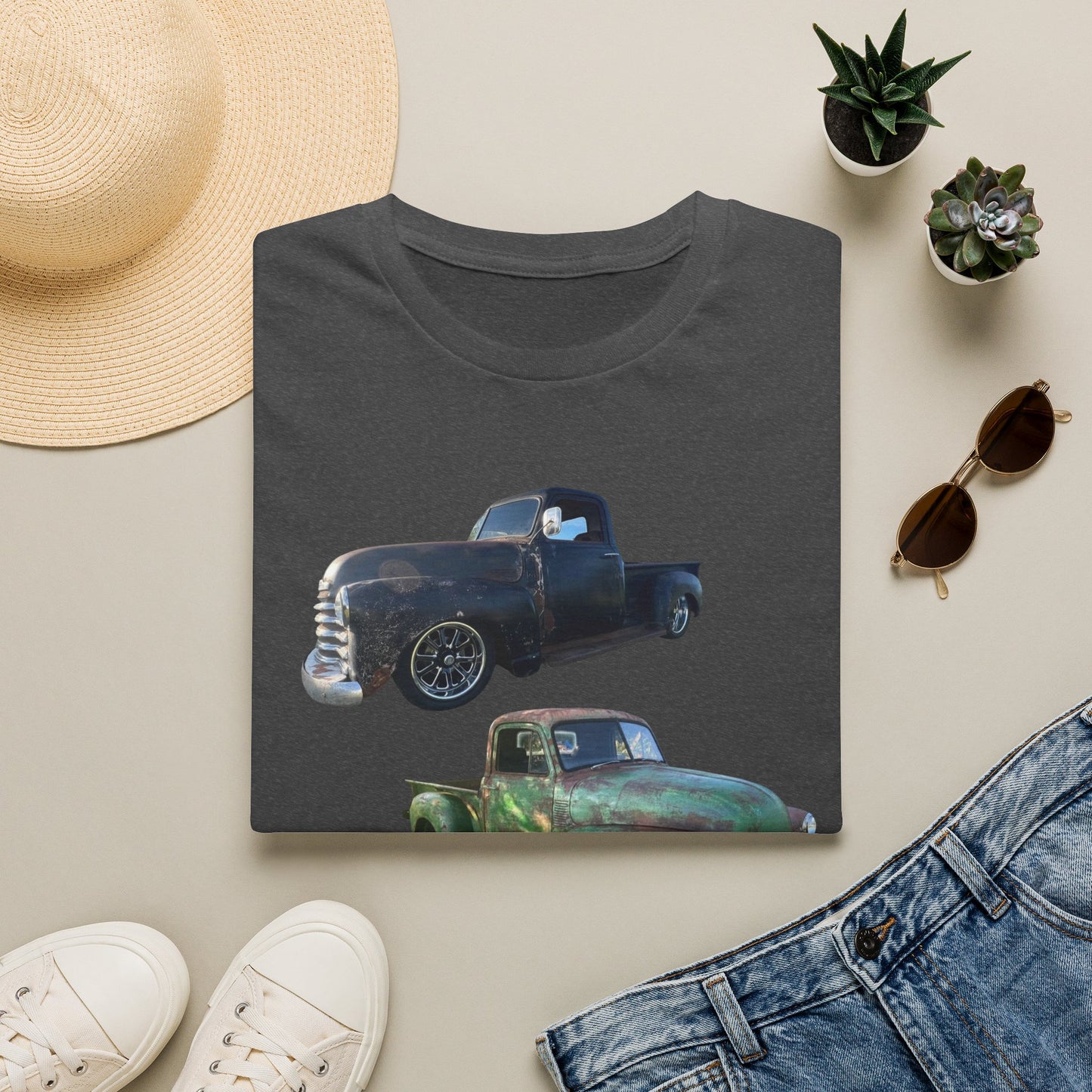 Vintage Lowered Pickup Truck trio T-Shirt