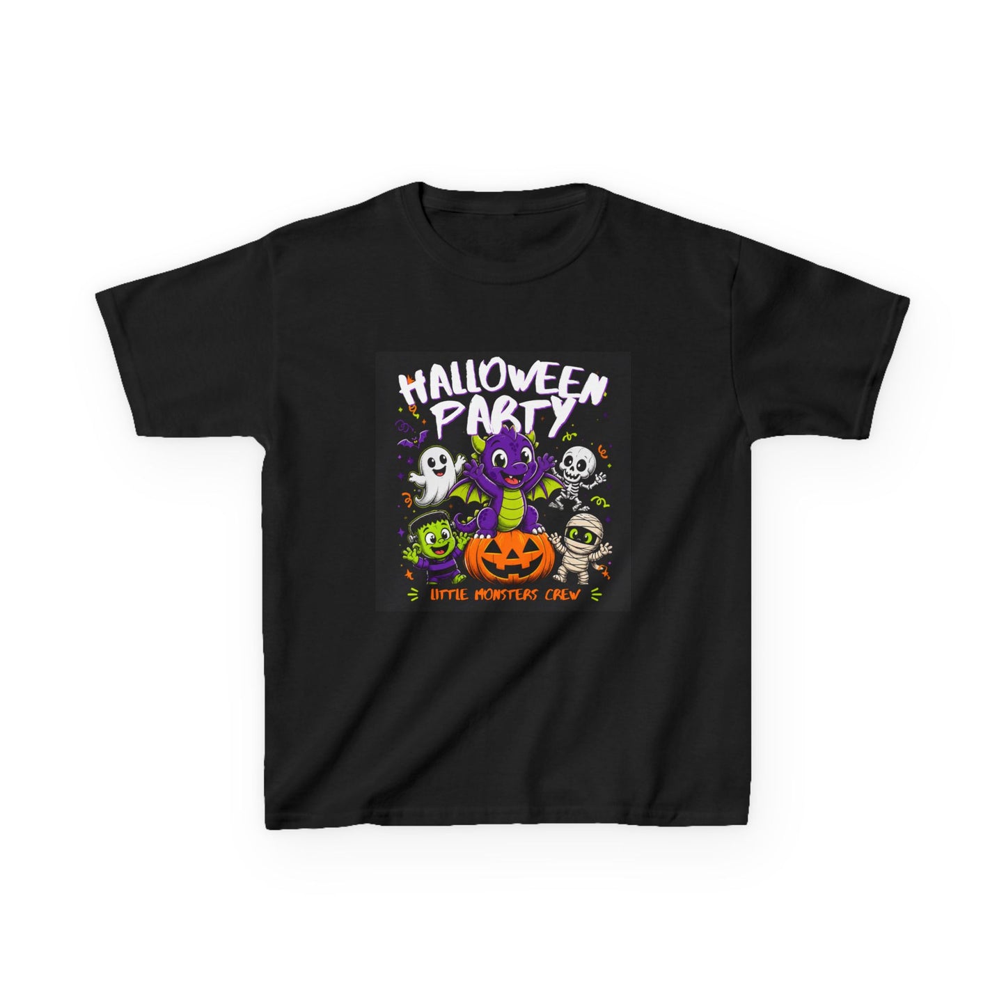 Kids Halloween Party T-Shirt — Cute Monster Pumpkin Trick-or-Treat Tee