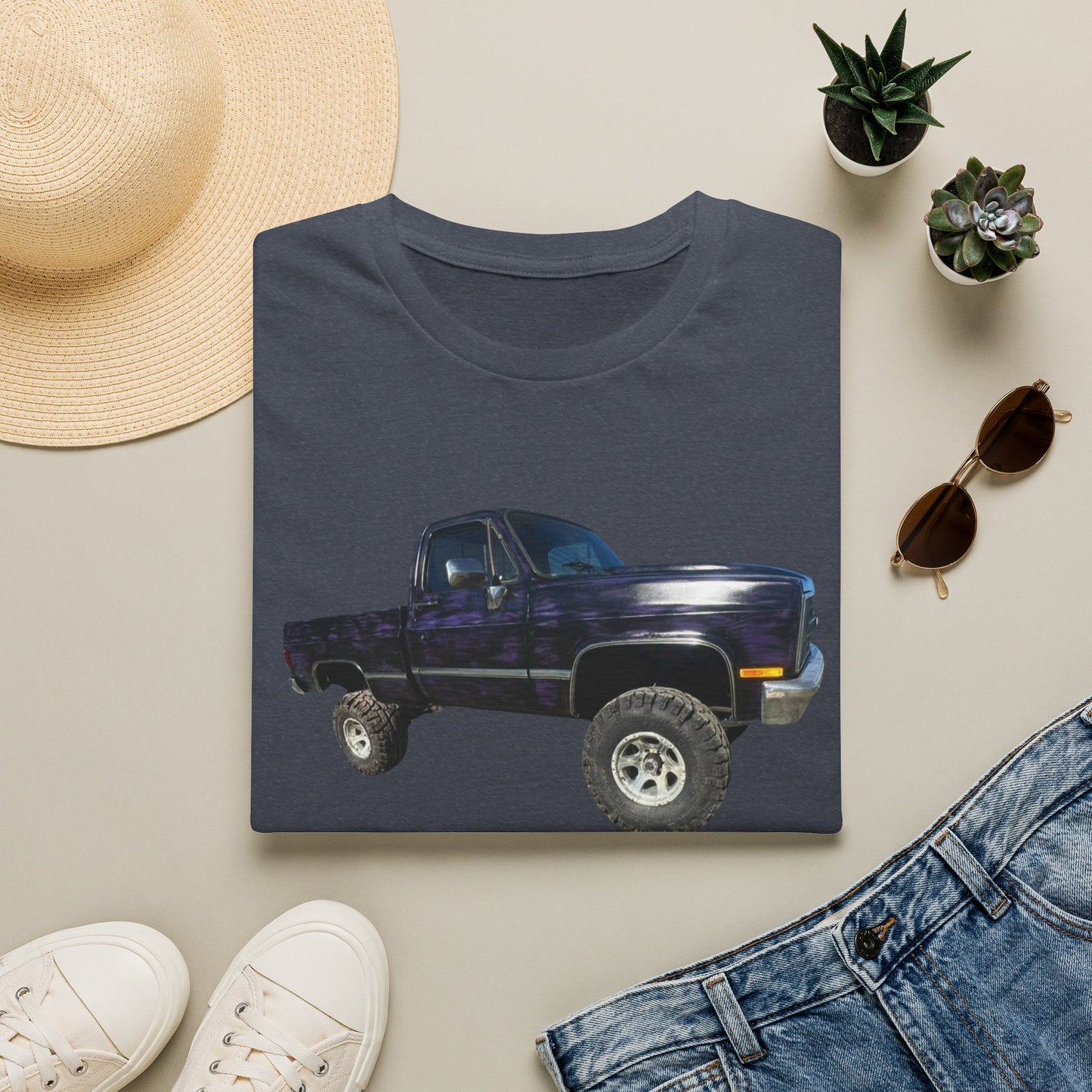 Vintage Lifted Black/Purple Truck T-Shirt