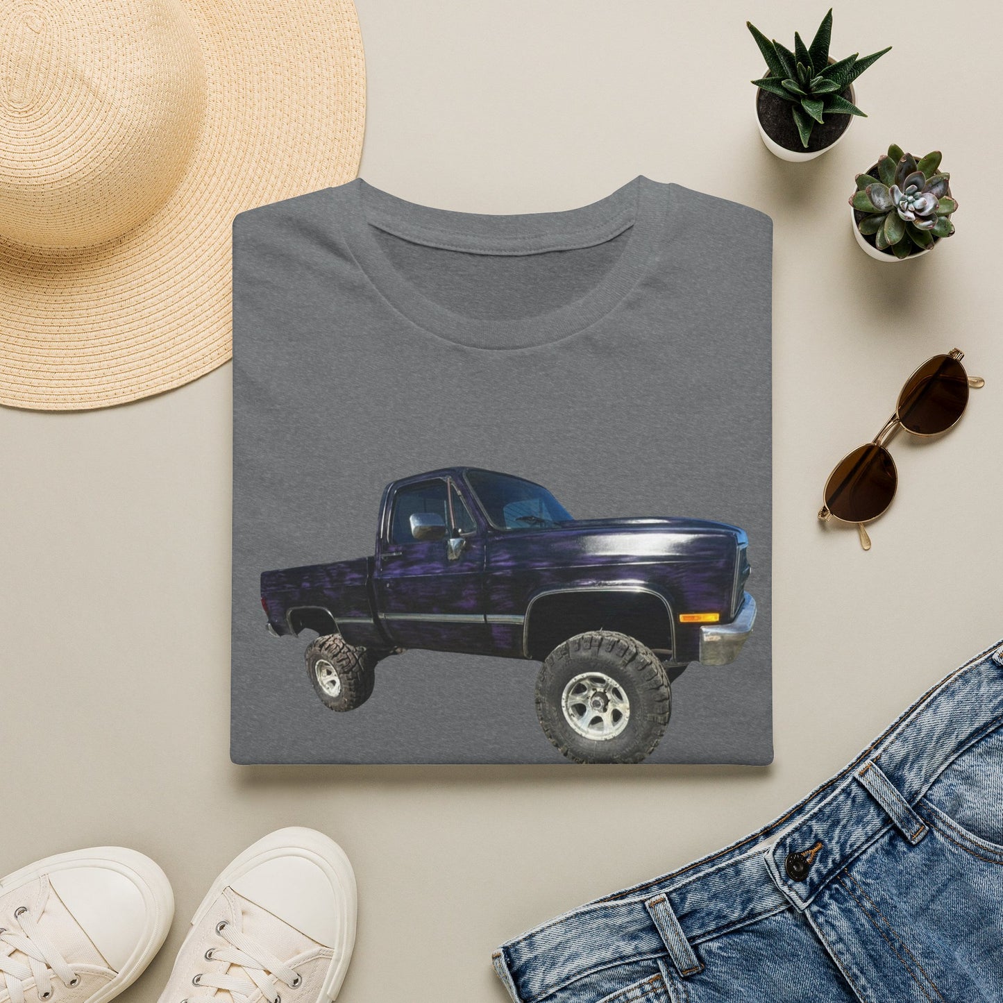Vintage Lifted Black/Purple Truck T-Shirt