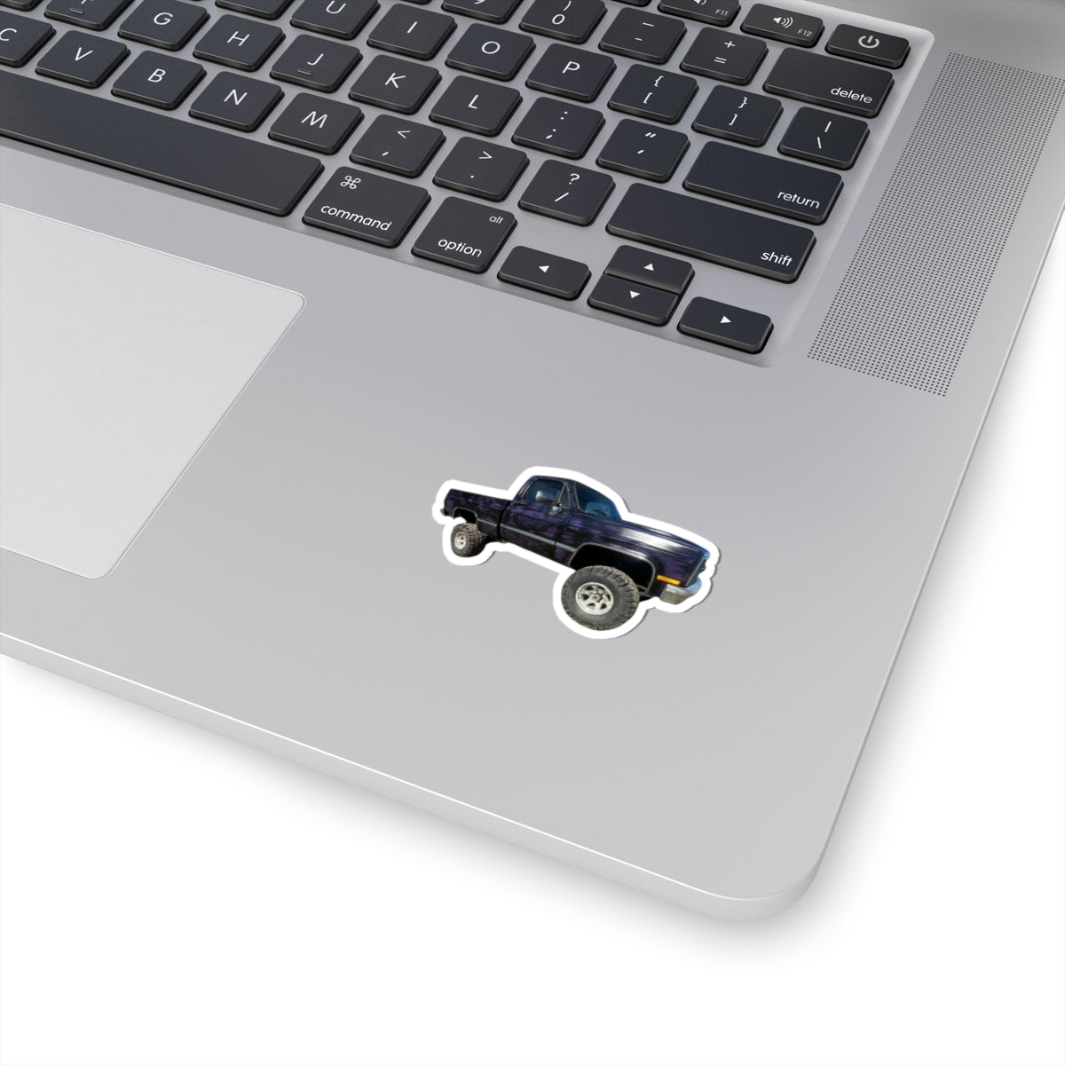 Black/Purple Lifted Pickup Truck Sticker