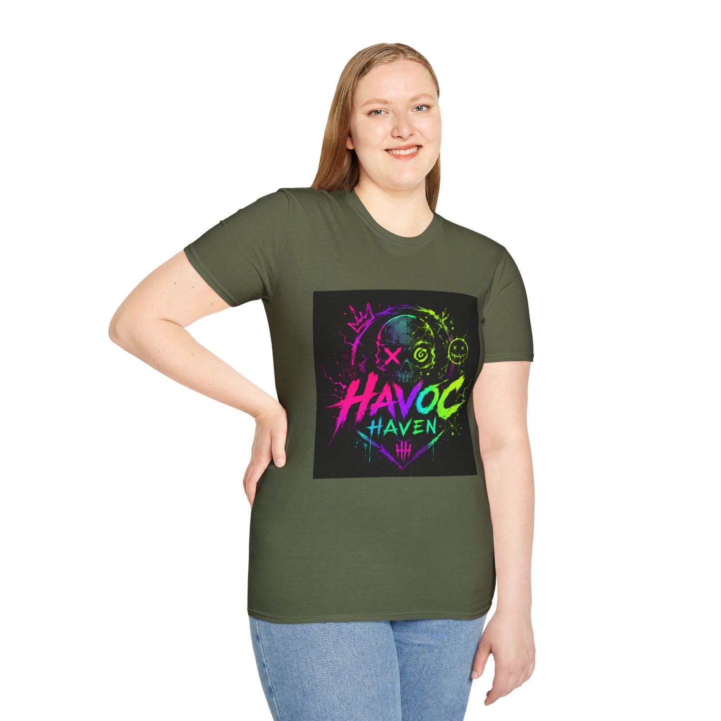 Havoc Haven Neon Skull T-Shirt
