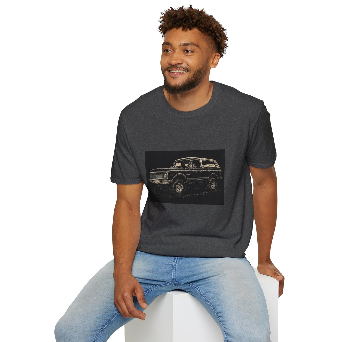 Vintage Truck w Topper Illustration T-Shirt