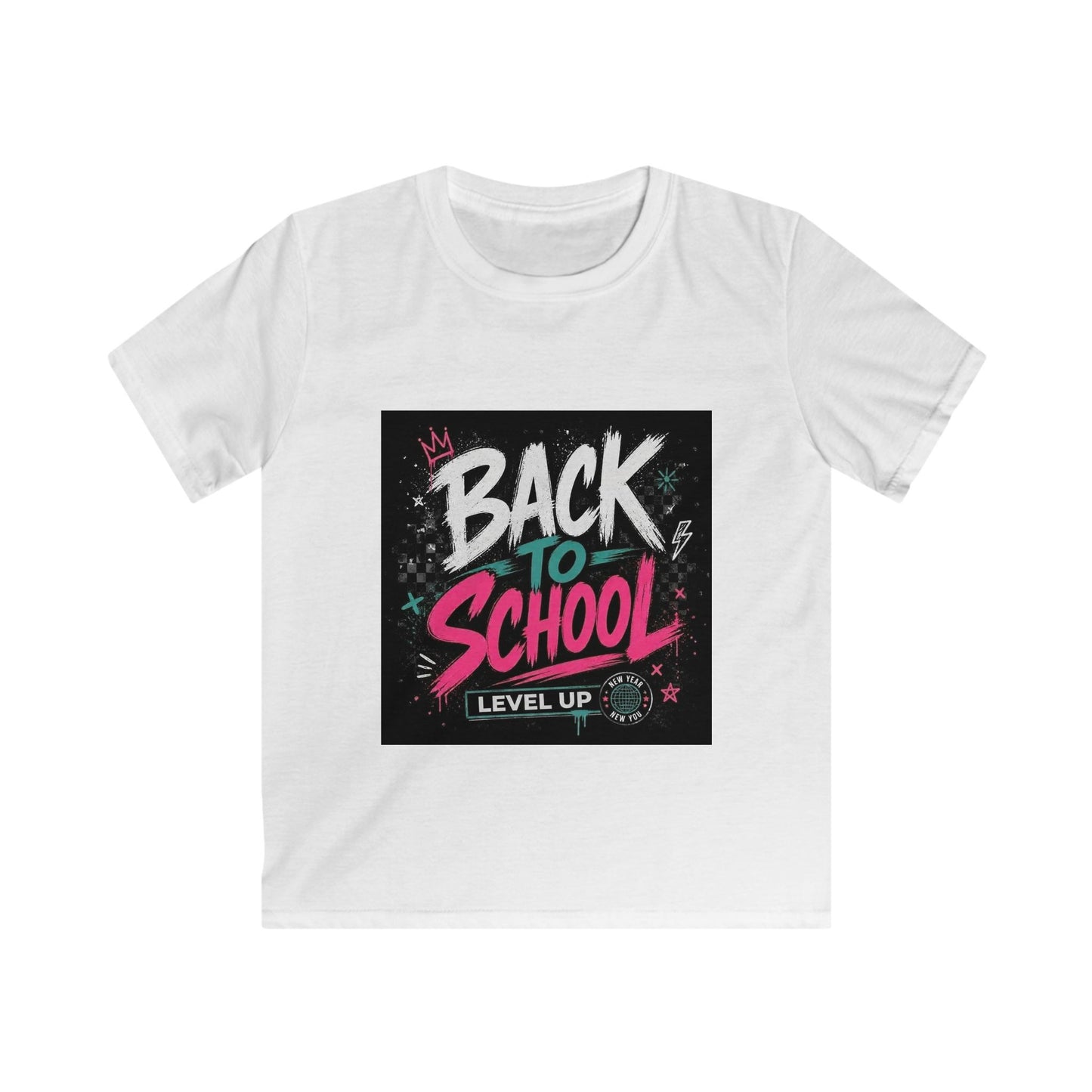 Back to School Kids Tee — "Back to School Level Up" Graphic Shirt