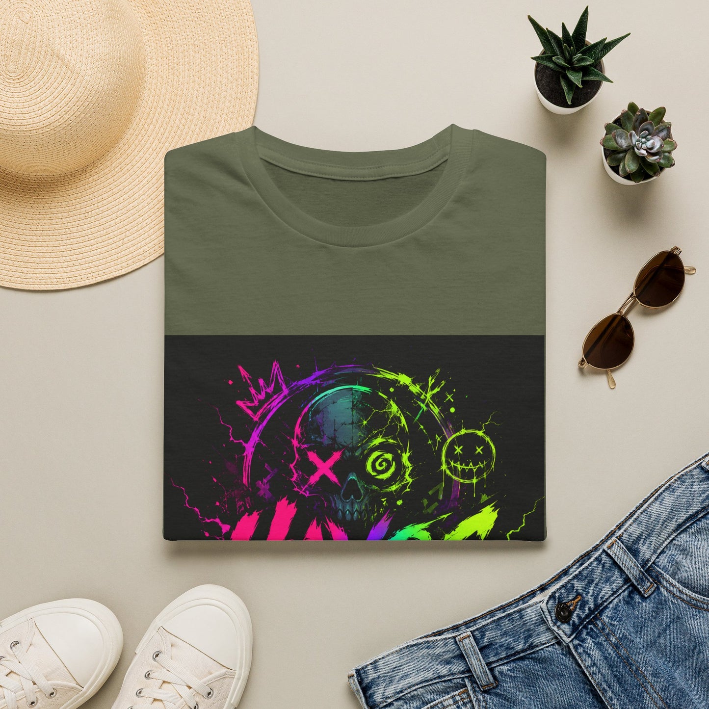 Havoc Haven Neon Skull T-Shirt